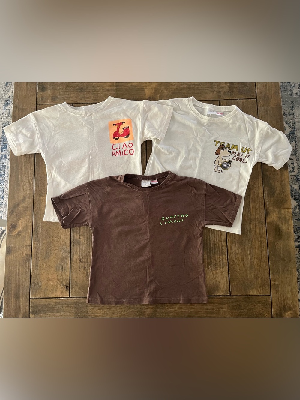 Zara Bundle of 3 Boys Graphic Tees size 4